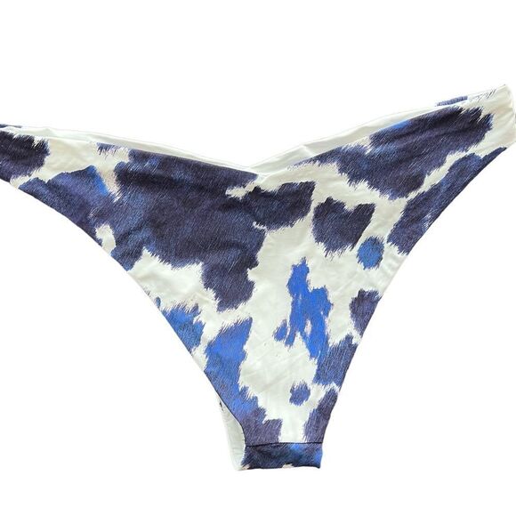 WeWoreWhat Other - We wore what Delilah reversible swim bikini bottom xl navy blue cowhide print